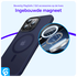 Apple iPhone 14 Pro Hoesje met MagSafe Back Cover Matte Donkerblauw afbeelding 5