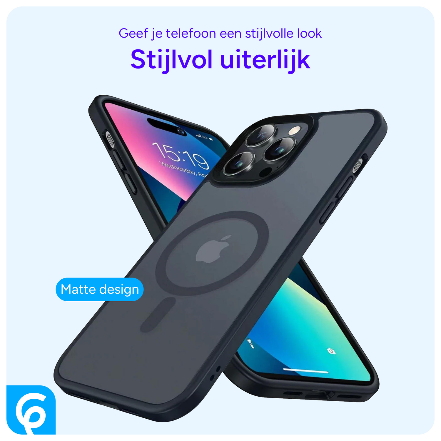 Apple iPhone 14 Pro Max Hoesje met MagSafe Back Cover Matte Zwart afbeelding 4