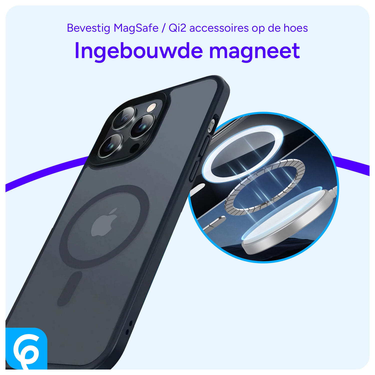Apple iPhone 14 Pro Max Hoesje met MagSafe Back Cover Matte Zwart afbeelding 5