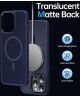 Apple iPhone 14 Pro Max Hoesje met MagSafe Back Cover Matte Blauw