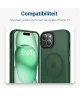 Apple iPhone 15 Hoesje met MagSafe Back Cover Matte Midnight Green