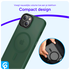 Apple iPhone 15 Hoesje met MagSafe Back Cover Matte Midnight Green afbeelding 6
