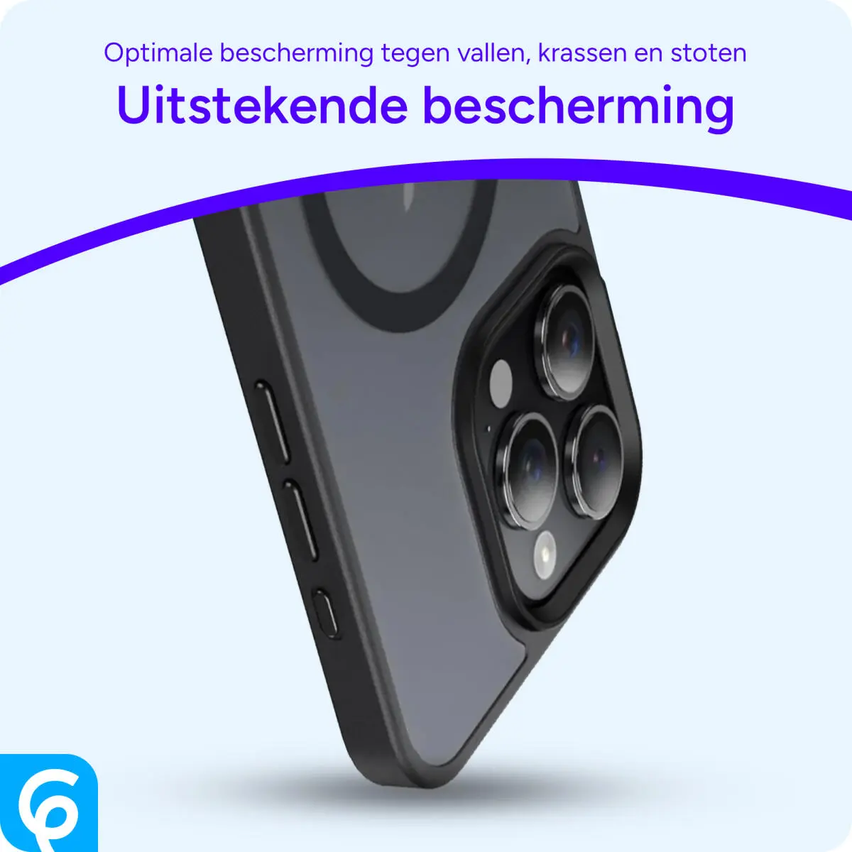 iPhone 15 Pro Max Hoesje met MagSafe Back Cover Matte Zwart afbeelding 2
