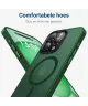 iPhone 15 Pro Max Hoesje met MagSafe Back Cover Matte Midnight Green