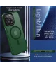 iPhone 15 Pro Max Hoesje met MagSafe Back Cover Matte Midnight Green