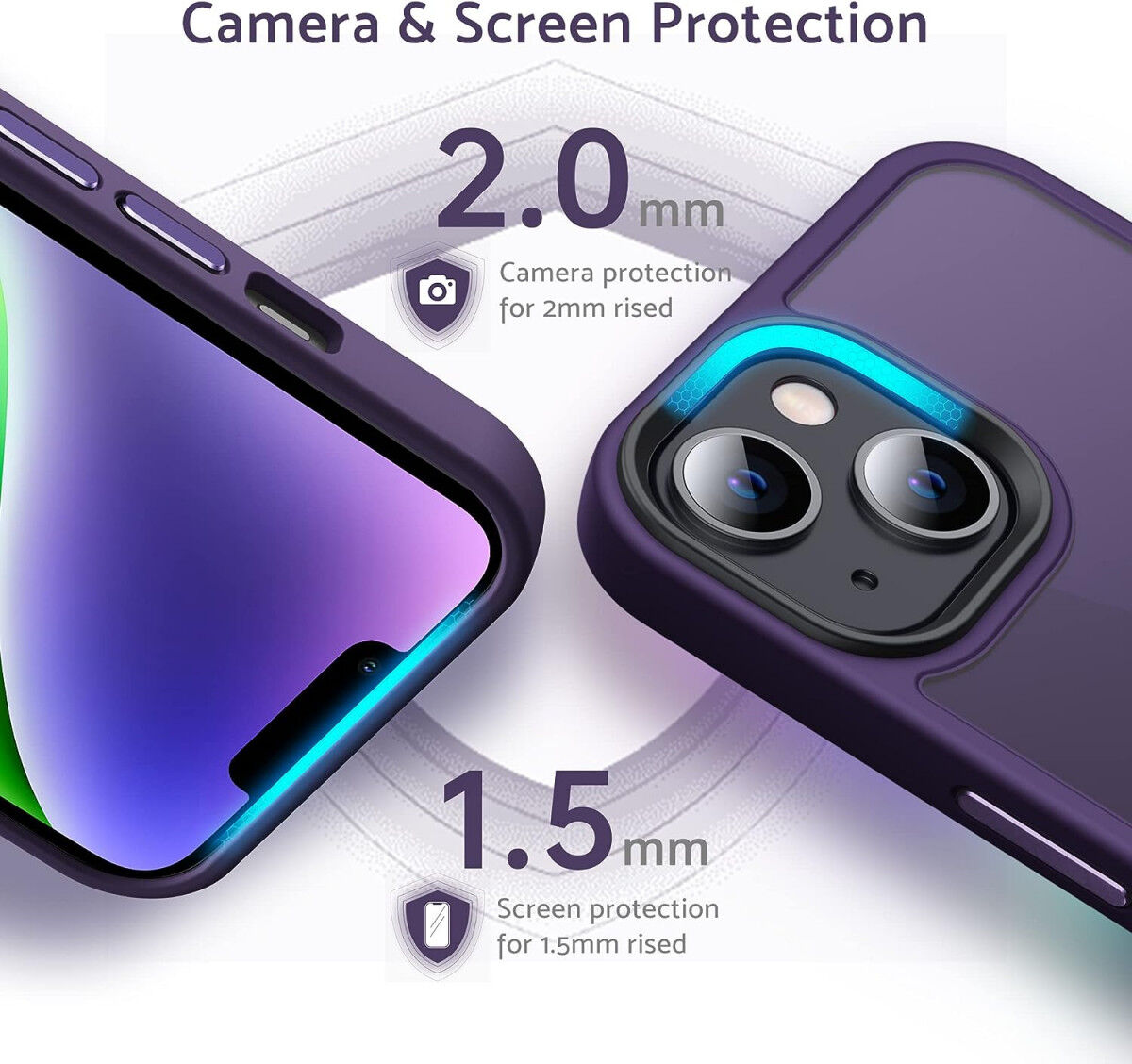 Apple iPhone 14 Pro Hoesje Back Cover Matte Paars afbeelding 3