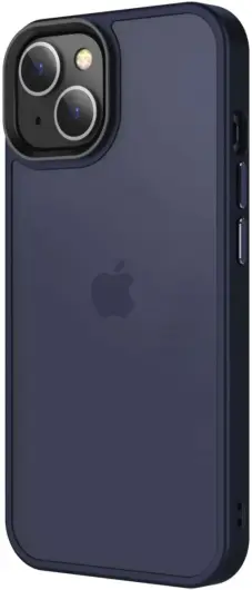 Apple iPhone 15 Hoesje Back Cover Matte Donker Blauw afbeelding 5