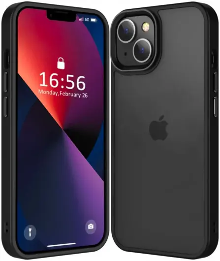 Apple iPhone 15 Plus Hoesje Back Cover Matte Zwart afbeelding 1