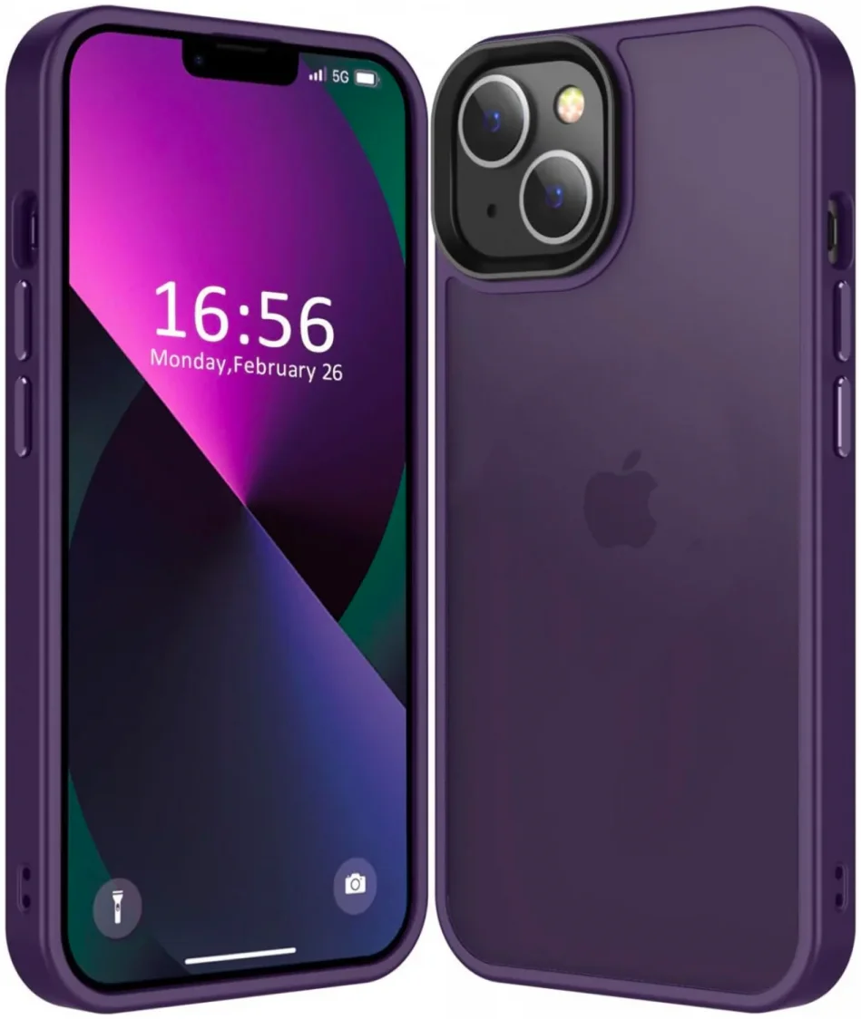 Apple iPhone 15 Plus Hoesje Back Cover Matte Paars afbeelding 1