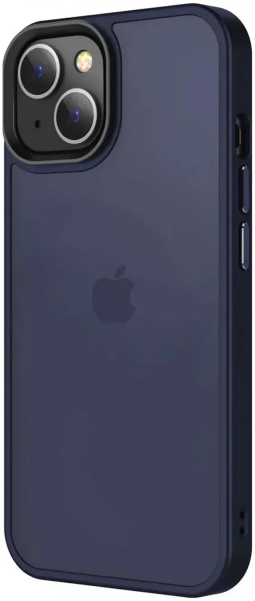 Apple iPhone 15 Plus Hoesje Back Cover Matte Donker Blauw afbeelding 3