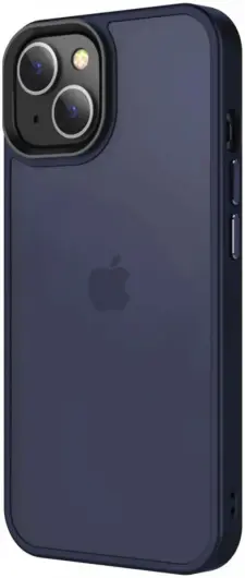 Apple iPhone 15 Plus Hoesje Back Cover Matte Donker Blauw afbeelding 3