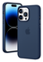 Apple iPhone 15 Pro Hoesje Back Cover Matte Donker Blauw afbeelding 1