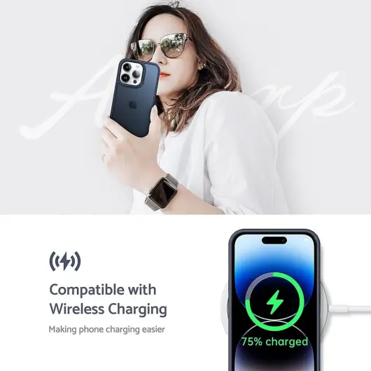 Apple iPhone 15 Pro Max Hoesje Back Cover Matte Donker Blauw afbeelding 4
