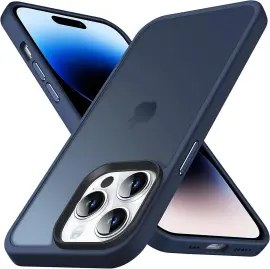 Apple iPhone 15 Pro Max Hoesje Back Cover Matte Donker Blauw