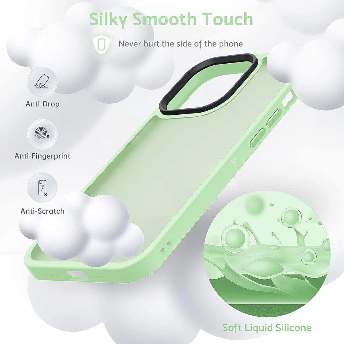 Apple iPhone 15 Pro Max Hoesje Back Cover Matte Groen afbeelding 2