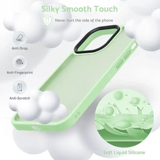 Apple iPhone 15 Pro Max Hoesje Back Cover Matte Groen afbeelding 2