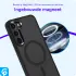 Samsung Galaxy S23 Hoesje met MagSafe Back Cover Matte Zwart afbeelding 2