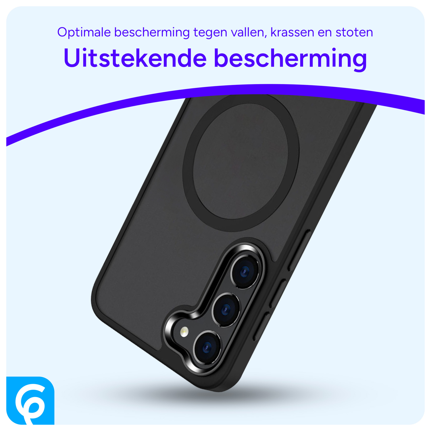Samsung Galaxy S23 Plus Hoesje met MagSafe Matte Zwart afbeelding 4