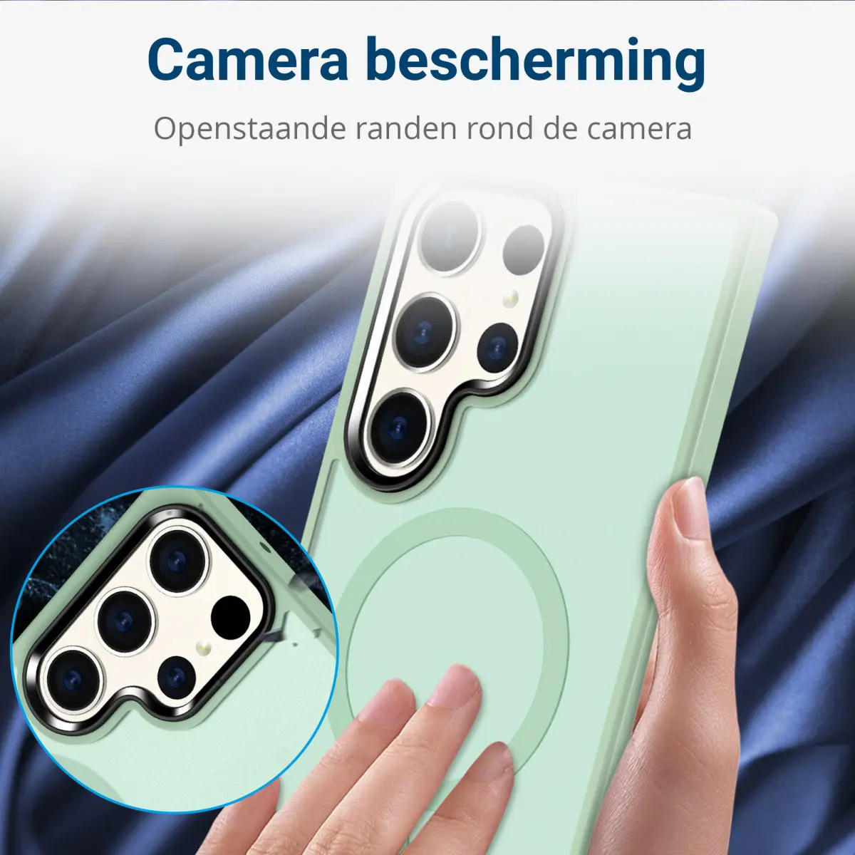 Samsung Galaxy S23 Ultra Hoesje met MagSafe Matte Groen afbeelding 4