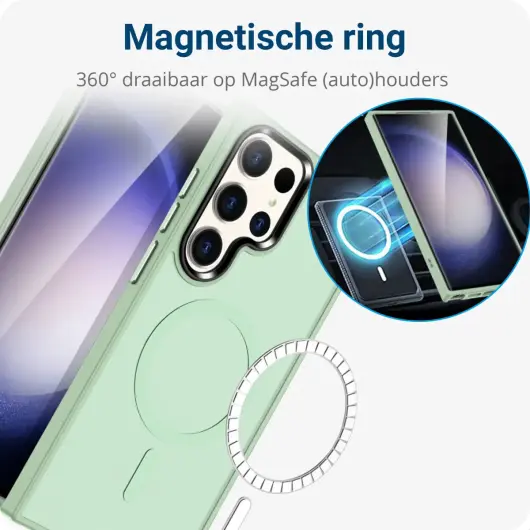 Samsung Galaxy S23 Ultra Hoesje met MagSafe Matte Groen afbeelding 2
