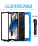 Samsung Galaxy Tab A8 Hoes met Screen Protector en Handriem Lichtblauw