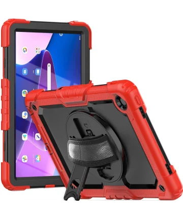 Lenovo Tab M10 Plus / FHD Plus Hoes met Screen Protector Rood Hoesjes