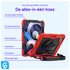 Apple iPad Air (2020/2022) Hoes met Screen Protector en Handriem Rood afbeelding 2