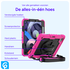Apple iPad Air (2020/2022) Hoes met Screen Protector en Handriem Roze afbeelding 2