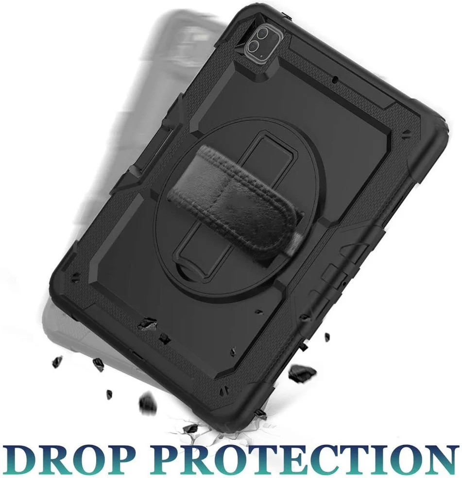 Apple iPad Pro 12.9 Hoes met Screen Protector en Handriem Rood afbeelding 4