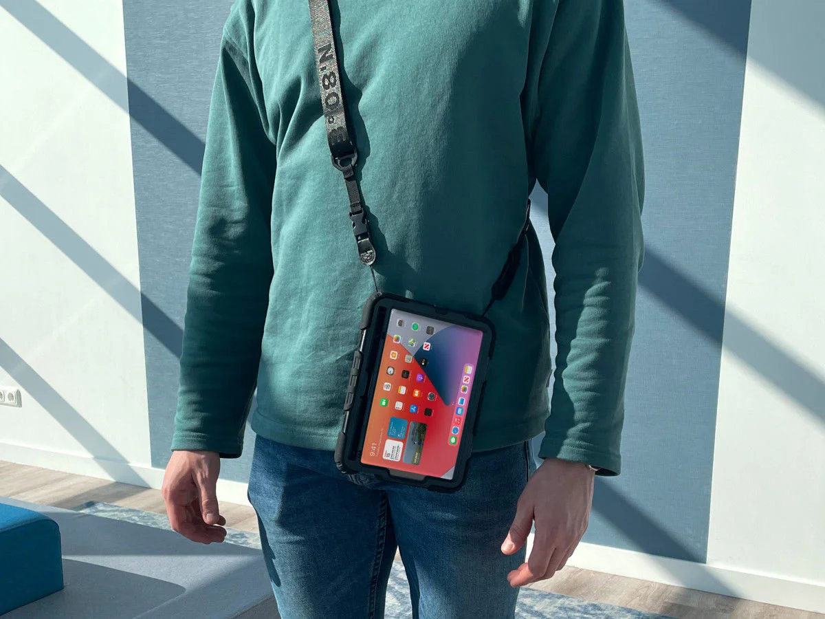 Apple iPad Pro 12.9 Hoes met Screen Protector en Handriem Roze afbeelding 8
