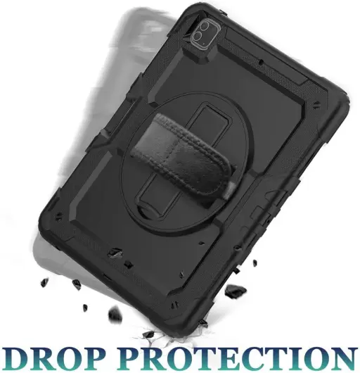 Apple iPad Pro 12.9 Hoes met Screen Protector en Handriem Roze afbeelding 4