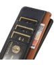 KHAZNEH iPhone 15 Pro Hoesje RFID Wallet Book Case Leer Blauw