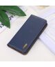 KHAZNEH iPhone 15 Pro Hoesje RFID Portemonnee Book Case Leer Blauw