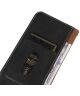 KHAZNEH iPhone 15 Pro Hoesje RFID Portemonnee Book Case Leer Zwart