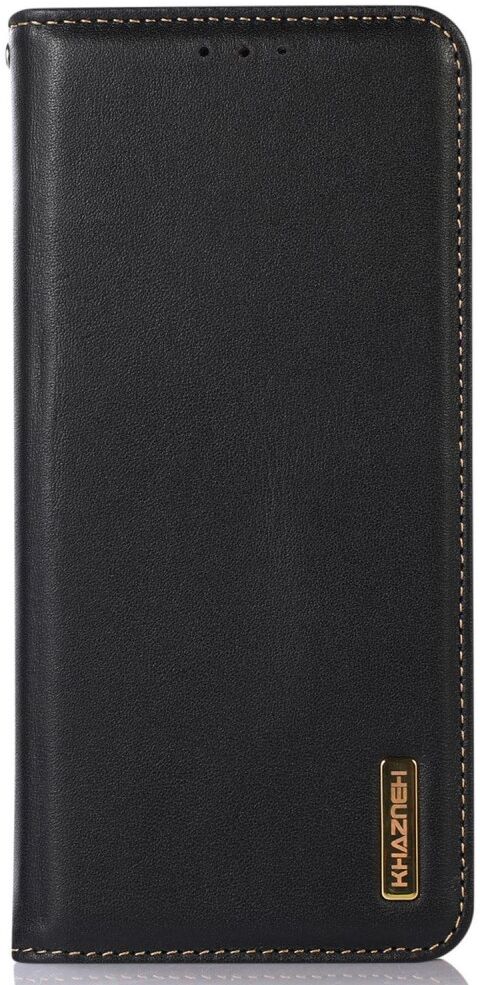 KHAZNEH Apple iPhone 15 Hoesje RFID Portemonnee Book Case Leer Zwart afbeelding 7