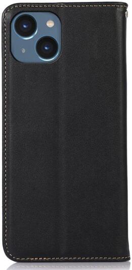 KHAZNEH Apple iPhone 15 Hoesje RFID Portemonnee Book Case Leer Zwart afbeelding 8