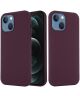 Apple iPhone 15 Hoesje MagSafe Dun Silicone Back Cover Bordeaux