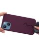 Apple iPhone 15 Hoesje MagSafe Dun Silicone Back Cover Bordeaux
