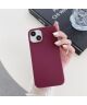 Apple iPhone 15 Hoesje MagSafe Dun Silicone Back Cover Bordeaux