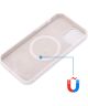 Apple iPhone 15 Hoesje MagSafe Dun Silicone Back Cover Wit