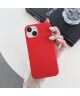 Apple iPhone 15 Hoesje MagSafe Dun Silicone Back Cover Rood