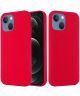 Apple iPhone 15 Hoesje MagSafe Dun Silicone Back Cover Rood