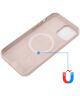 Apple iPhone 15 Hoesje MagSafe Dun Silicone Back Cover Licht Roze