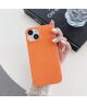 Apple iPhone 15 Hoesje MagSafe Dun Silicone Back Cover Oranje