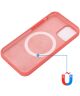 Apple iPhone 15 Hoesje MagSafe Dun Silicone Back Cover Roze
