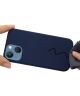 Apple iPhone 15 Hoesje MagSafe Dun Silicone Back Cover Blauw