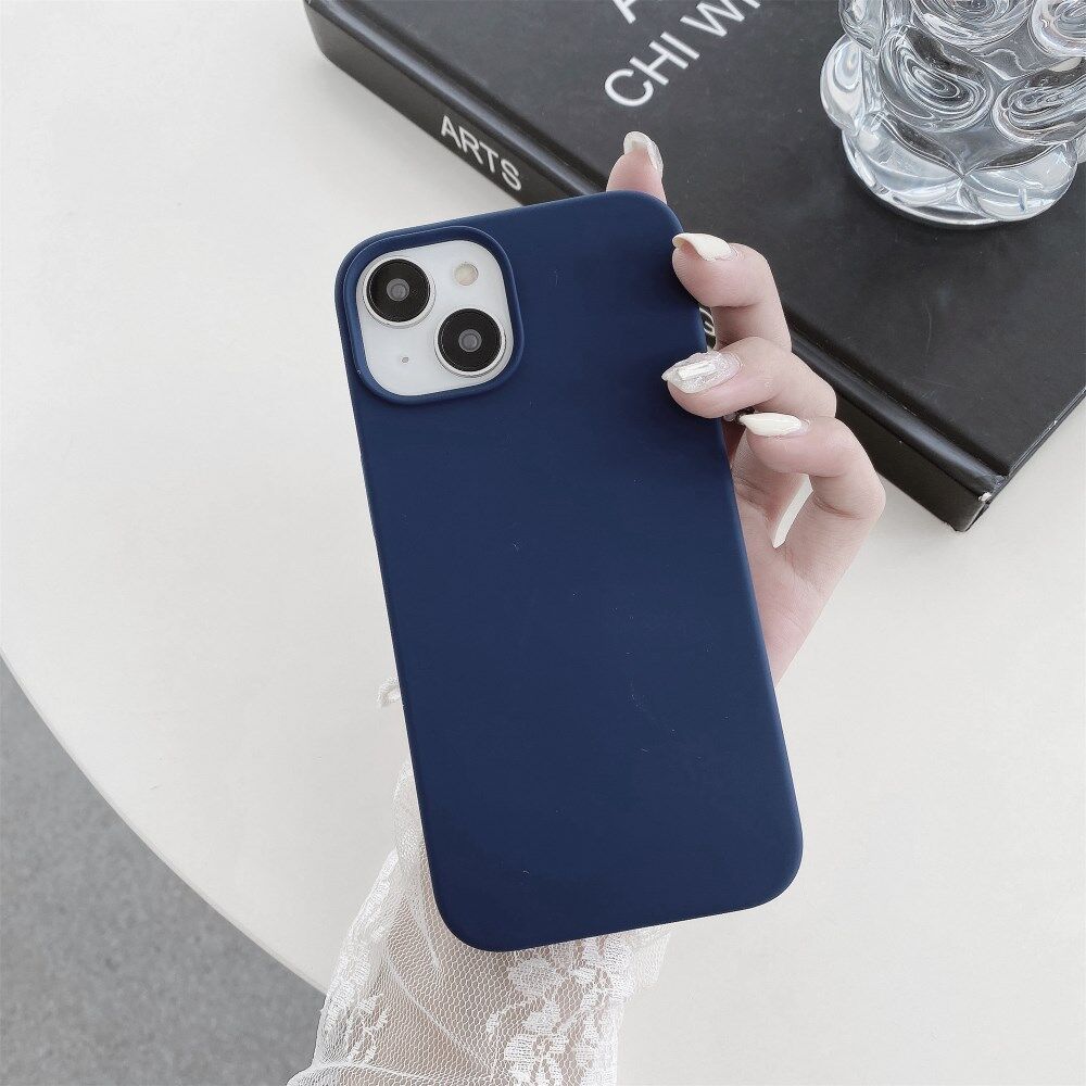 Apple iPhone 15 Hoesje MagSafe Dun Silicone Back Cover Blauw afbeelding 6