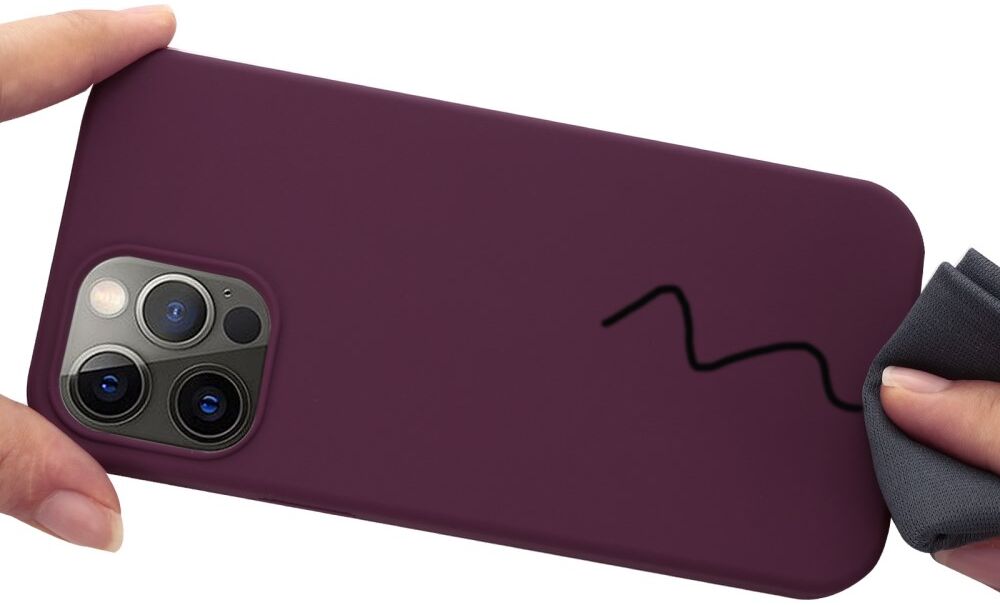 Apple iPhone 15 Pro Max Hoesje MagSafe Dun Silicone Bordeaux afbeelding 5