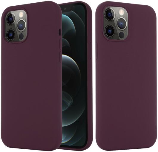 Apple iPhone 15 Pro Max Hoesje MagSafe Dun Silicone Bordeaux afbeelding 3