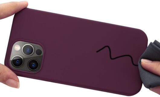 Apple iPhone 15 Pro Max Hoesje MagSafe Dun Silicone Bordeaux afbeelding 5